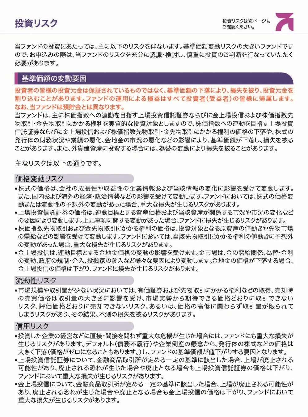 投資リスク